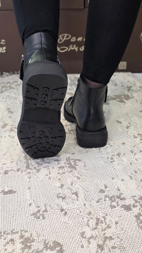 نیم بوت چرم طبیعی